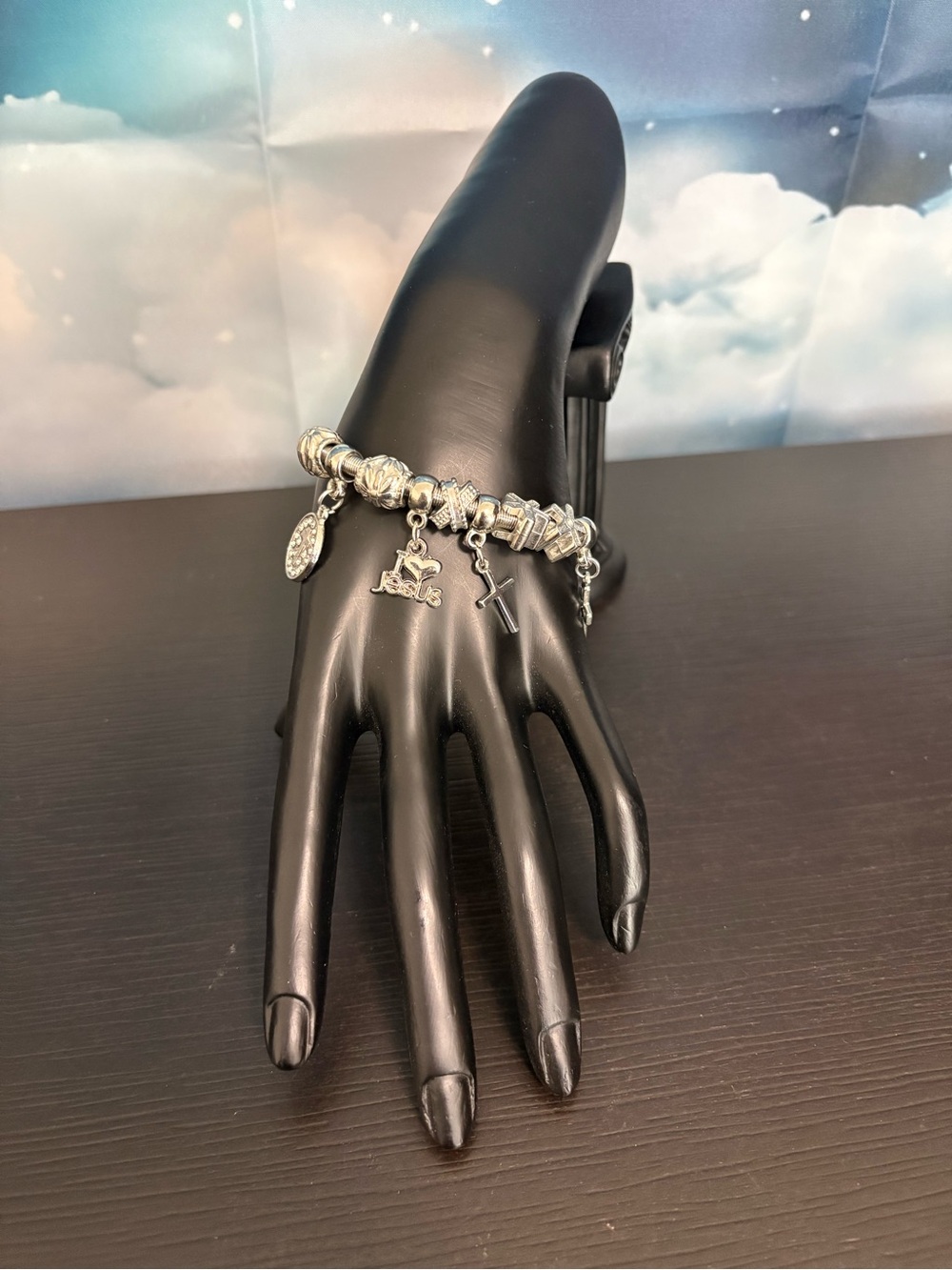 Nicole Purest Essence Stretch bracelet with religious charms. New with tags.